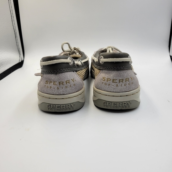 Sperry Top-Sider Womens 5M Angelfish 2-Eye Boat Shoes Sparkle Grey - Picture 3 of 9